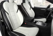 tesla model y white seat covers