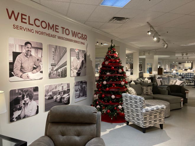 The interior of the WG&R Furniture store in Ashwaubenon.