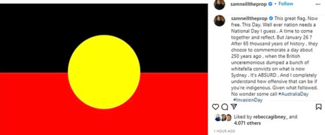 Sam Neill’s post. 