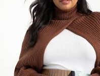 Zinnia’s Women’s High Collar Sweater Plus Size